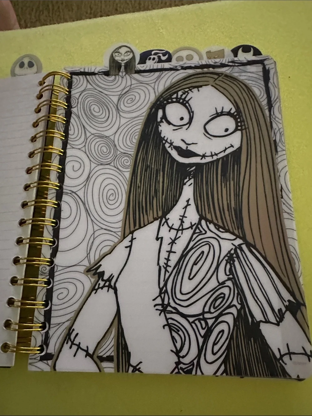 Disney Black & Gold Jack Skellington Spiral Notebook